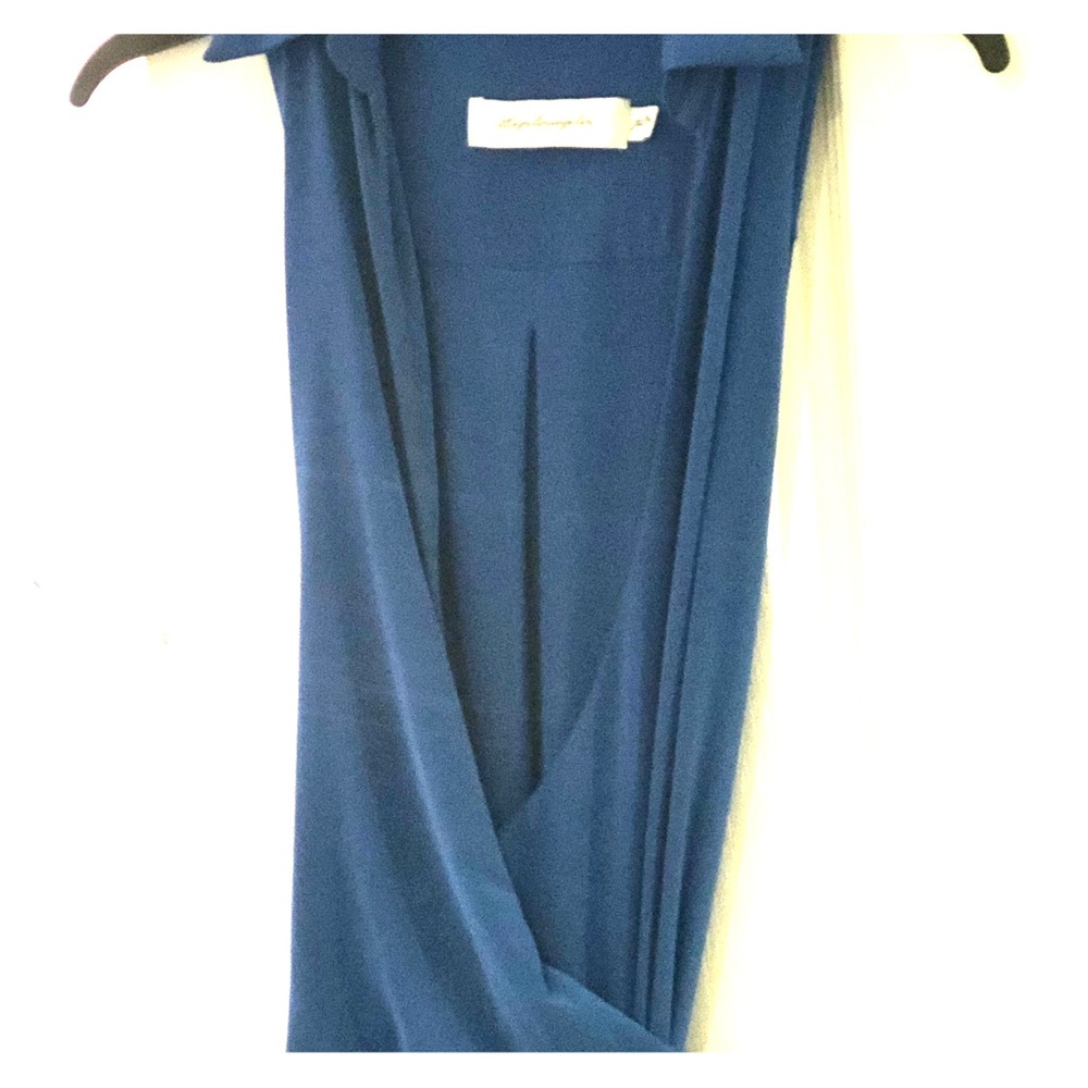 SOLD NW BLUE MAXI WRAP DRESS SIZE SMALL